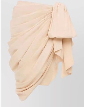 Chloé Cotton Draped Sleeveless Mini Dress - Natural