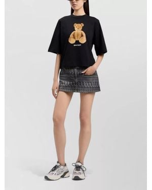 Palm Angels Cotton Boxy T-Shirt - Black