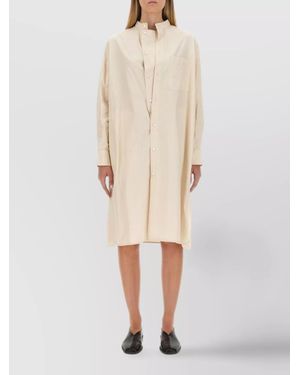 Lemaire Cotton Loose-Fit Shirt Midi Dress - Natural