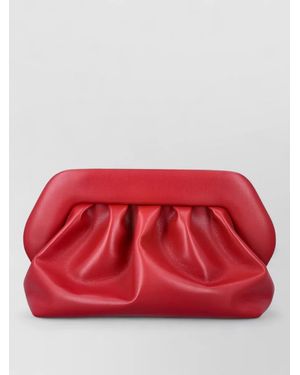 THEMOIRÈ Bios Vegan Fabric Pleated Clutch Bag - Red