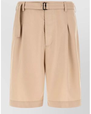 Cellar Door Tailored Bermuda Shorts - Natural