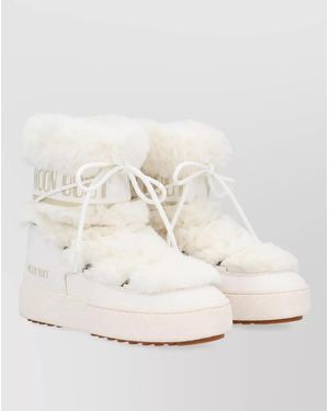 Moon Boot Faux Fur Low Boots - Natural
