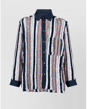 VITELLI Linen Blend Shirt - Blue
