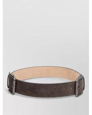 Max Mara Leather Belt - Gray
