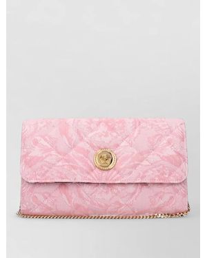 Versace La Medusa Fabric Clutch Bag - Pink