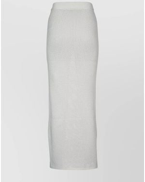 Tommy Hilfiger Denim Fitted Skirt - White