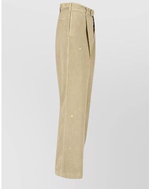 AURALEE Tailored Shorts Belt Loops Pleats Pockets - White