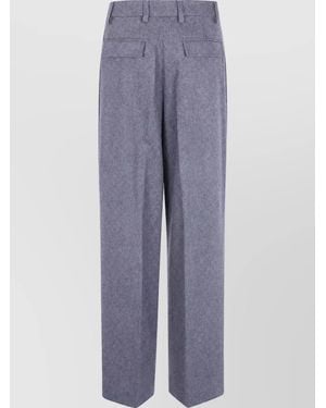 Thelatest High-Rise Wide-Leg Tailored Pants - Blue
