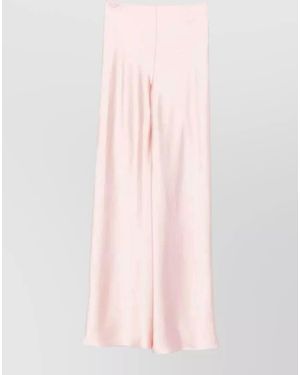 Norma Kamali Satin Wide-Leg Trousers - Pink