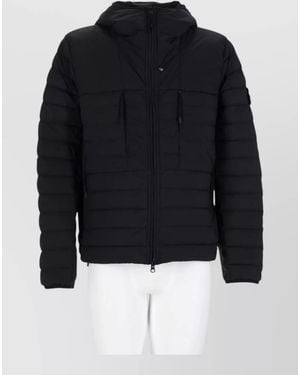 Stone Island Down Quilted Hooded Puffer Jacket - Blue