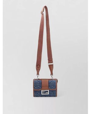 Fendi Leather Clutch Bag - White