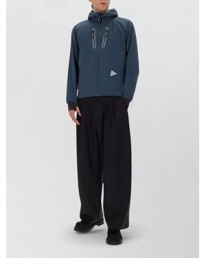 and wander Hooded Jacket - Blue