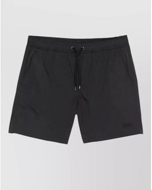Herno Nylon Beach Shorts Back Pocket Eyelets - Black
