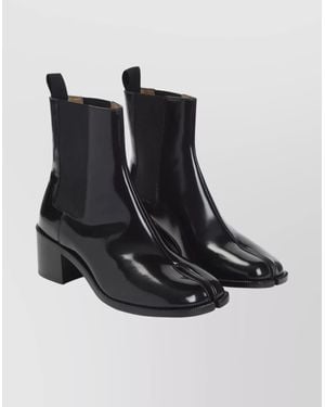 Maison Margiela Tabi City Chelsea Ankle Block Heel Boot - Black