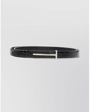 Tom Ford Crocodile Texture Adjustable Leather Strap - Multicolor