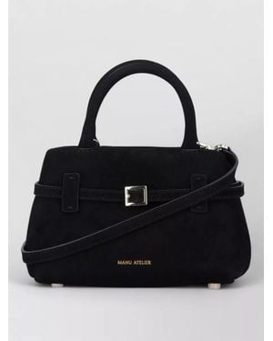 MANU Atelier Leather Shoulder Bag - Black
