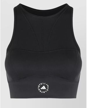 adidas By Stella McCartney Logo Halterneck Bralette Top - Black