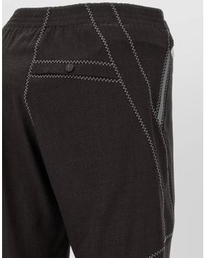 Kiko Kostadinov Virgin Wool Asymmetric Straight-Leg Trousers - Black