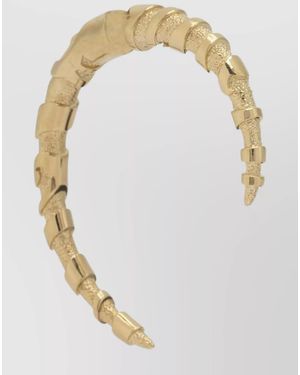 PUCCI Textured Hoop Single Earring - White