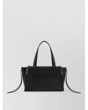 JW Anderson Anchor Tote Leather Tote Bag - Black