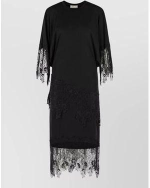 Blumarine Viscose-Blend Midi Nightdress - Black