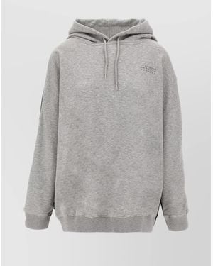 MM6 by Maison Margiela Cotton Blend Hoodie - Grey