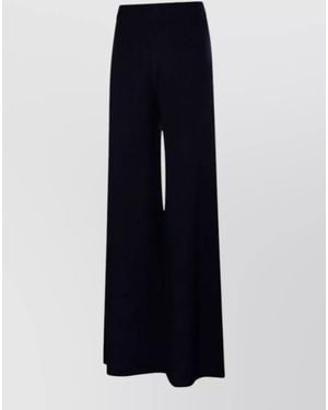 Max Mara Full Length Wide Leg Tailored Pants - Blue