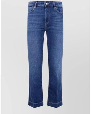Sportmax Denim Mini Flared Straight Trousers - Blue