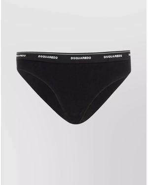 DSquared² Logo Band Elastic Waist Underwear - Black