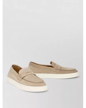 Doucal's Suede Slip-On Sneakers - Natural