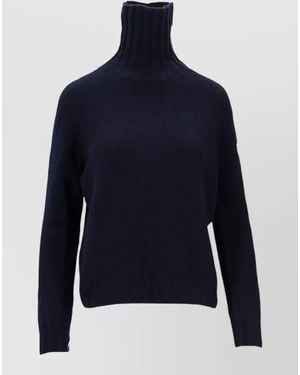 LA ROSE High-Neck Jumper - Blue