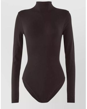 Wolford Seamless High Neck Long Sleeve Bodysuit - Black