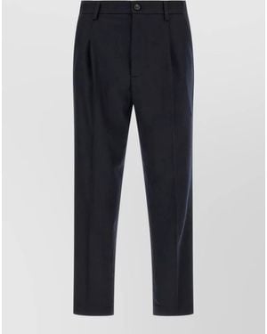 Department 5 Pleated Tailored Trousers - Blue