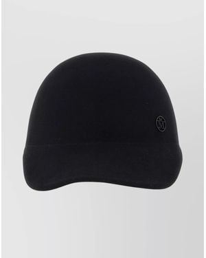 Maison Michel Curved Brim Tiger Inspired Hat - Blue