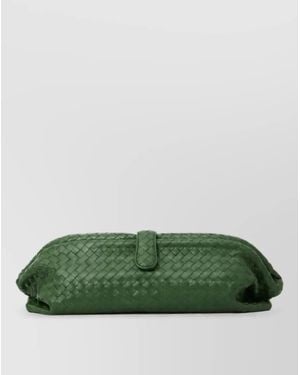 Bottega Veneta The Pouch Mini Leather Shoulder Bag - Green