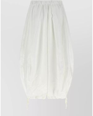 Comme des Garçons Gathered Skirt Trousers Elastic Waistband Drawstring - White