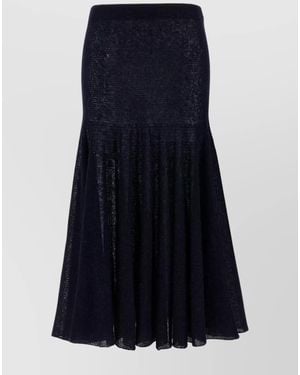 Magda Butrym Alpaca Full Skirt - Blue