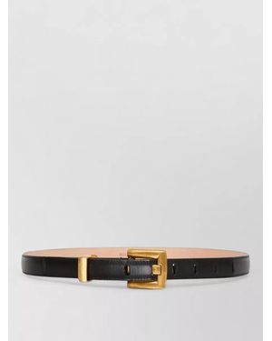 Balmain Anthem Calfskin Belt Adjustable Length - White