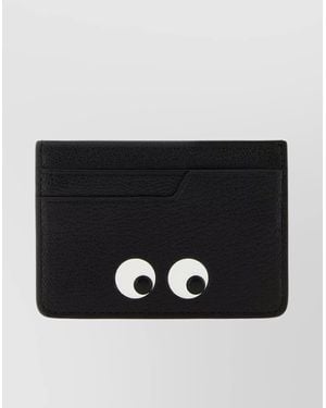 Anya Hindmarch Embossed Graphic Card Holder - Black