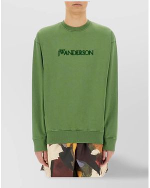 JW Anderson Logo Crew Neck Sweater - Green