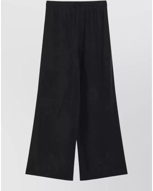 Max Mara Lounge Trousers Elastic Waistband Wide Leg - Blue