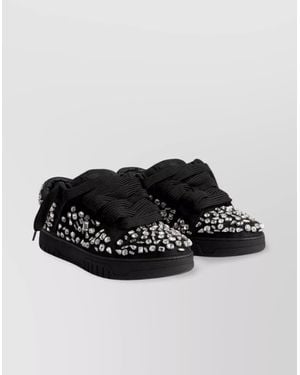 1989 STUDIO Crystal-Embellished Low-Top Trainers - Black