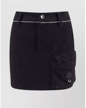 Moncler Genius Cotton Fitted Skirt - Blue