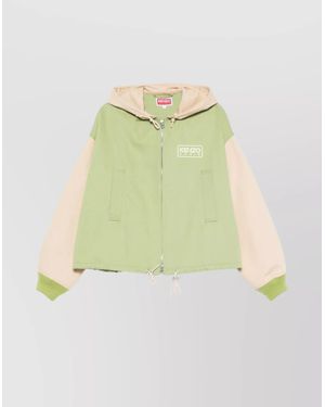 KENZO Ribbed Hooded Jacket - Green