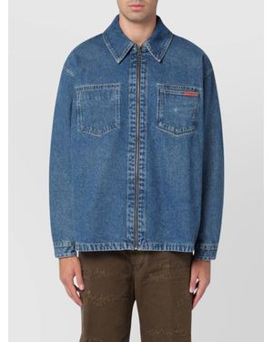 Martine Rose Zip Jacket Denim Reversible - Blue