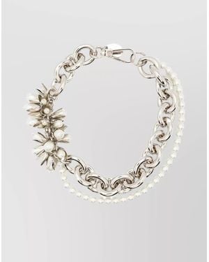 Simone Rocha Pearl Flower Cluster Chunky Chain Necklace - Multicolour