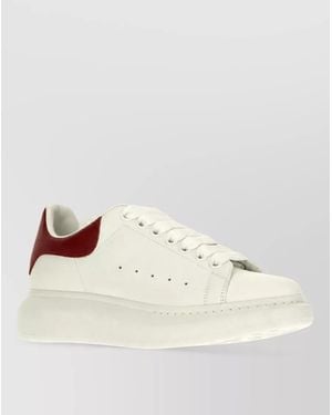 McQueen Leather Lace-Up Sneakers - Natural