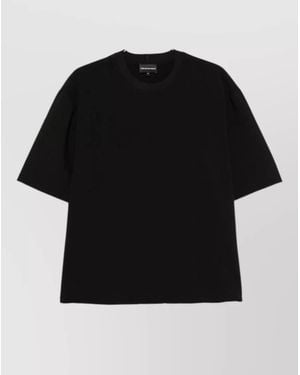 Emporio Armani Short Sleeve Crew Neck Regular Fit Shirt - Black