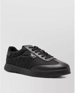 Emporio Armani Logo Lace-Up Trainers - Black