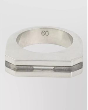 Rick Owens Crystal Ring - White